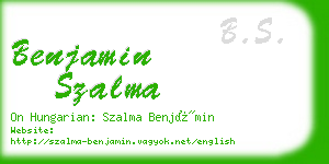 benjamin szalma business card